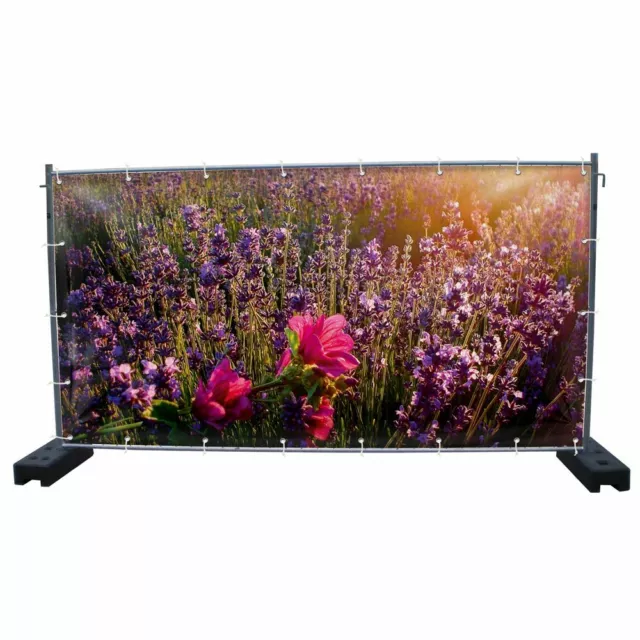 340 x 173 cm | Sonnenuntergang Bauzaunbanner, Garten, Sichtschutz (1864)