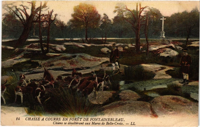 CPA Ancienne - Forêt De Compiègne - Chasse à Courre Équipage De Chézelles (Oise)