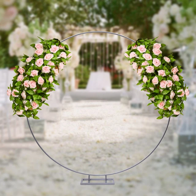 2M*2.1M Hochzeitsbogen Metall Traubogen Hochzeit Ballonbogen Blumen Rahmen DHL
