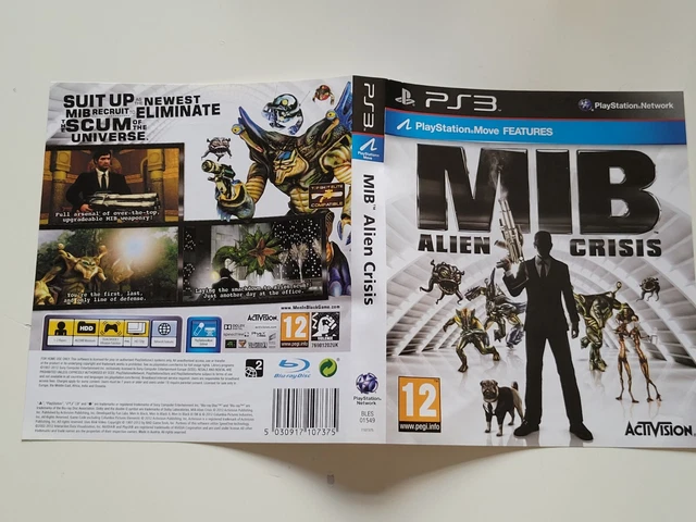 playstation 3 Men In Black Alien Crisis Inlay insert artwork cover Only