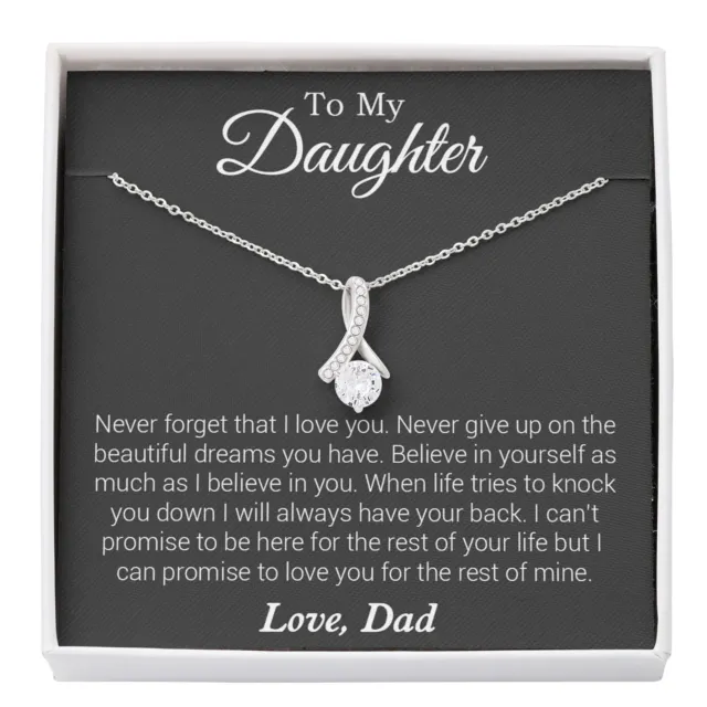 To My Daughter Necklace Gift For Graduation Birthday Christmas
