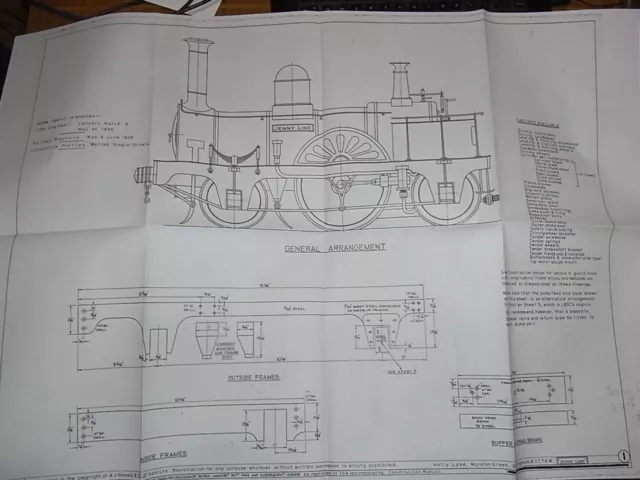 "Jenny Lind" 2-2-2 loco plans