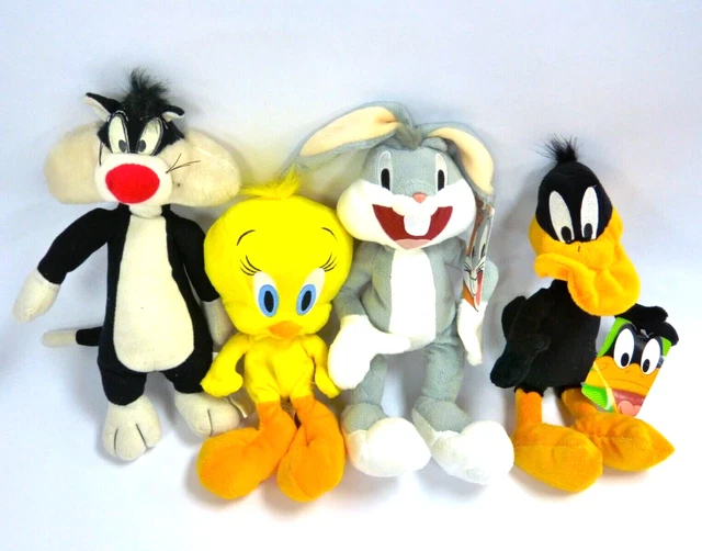 LOONEY TUNES PLUSH Toys X 4 - Tweety - Sylvester - 26 To 30 CM Height