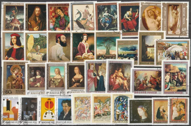 Hungary Lot with Paintings and Art from Hungary Magyarország Hungary 3448