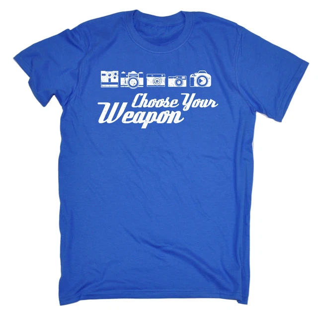 T-shirt da uomo Choose Your Weapon Photo compleanno regalo fotografo fotografia