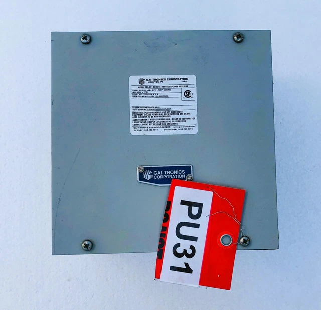 GAI-TRONICS 723-001 Remoto Cornetta/Altoparlante Ampplificatore 120 VAC Con #4
