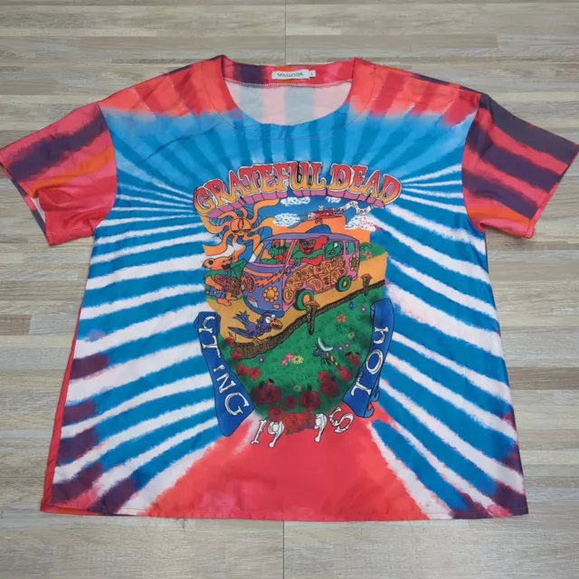 GRATEFUL DEAD T Shirt 1995 Spring Tour Bus Tie Dye Womens Size L ...