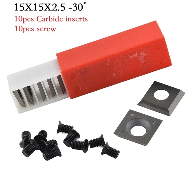 PRACTICAL CARBIDE INSERTS Cutter Inserts Square Straight Face 15x15x2 ...