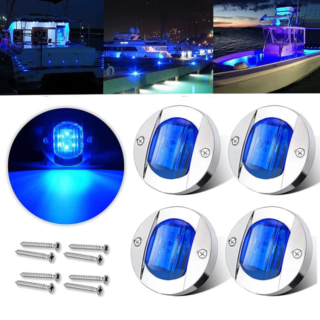 4X Boat Marine LED Lights 12V Navigation Deck Courtesy Transom Cockpit Lights US