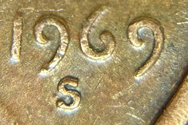 1969 S Mint mark penny possible DDO/RPM Error. Selling as is.