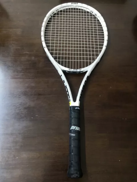 Prince EXO3 White  16x19 10.6oz 100 head 4 3/8 grip Great Shape Tennis Racquet