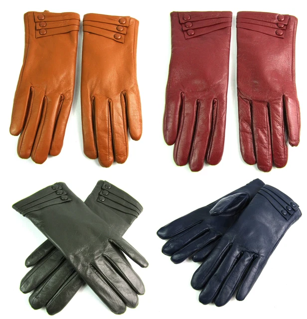 Gants D'hiver En Cuir Véritable Pour Femme – Doublure Polaire Ultra Chaude – Confort Premium