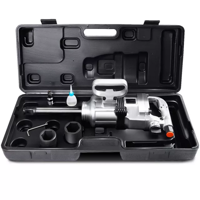 1Inch Air Impact Wrench Gun Pin-Less Hammer Air Impact Wrench with Carrying Case