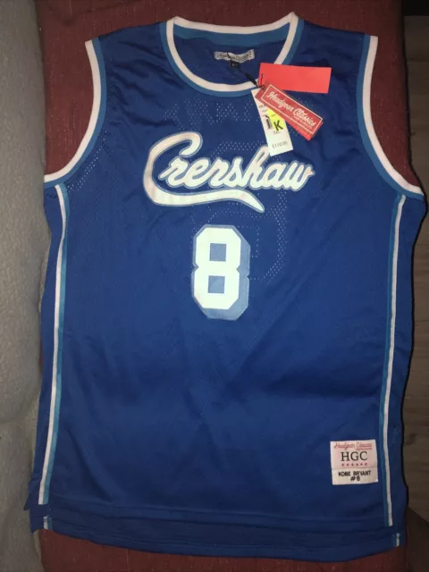 Kobe Bryant #8 Men's Headgear Classics x Nipsey Hussle Crenshaw Satin Jacket (XX-Large, Black/Blue), Size: 2XL