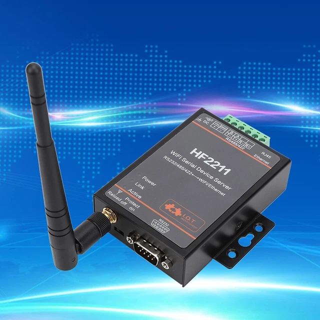 Antenne HF2211 Industrieller Modbus Seriell WiFi/Ethernet Konverter Modul WiFiSA