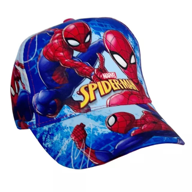 Spiderman Cappello con visiera Blu Baseball Bambini da 3 a 8 anni Full Print