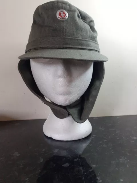 East German Army NVA DDR Summer Field Grey Kampfgruppen Ski Cap / Field Cap D1