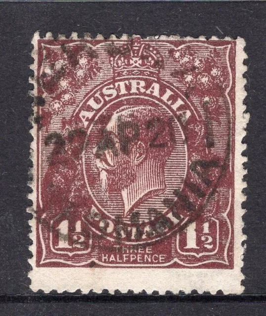 Tasmania REKUNA 1921 postmark on KGV rated 3R by Hardinge