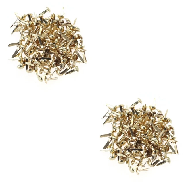 200 Pcs Handwerk Brads Scrapbooking-Zubehör Doppelte Nägel Ecknägel Kind