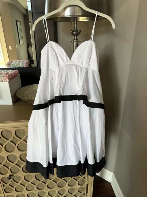 Retail $565 NWT Milly Melody Black White Dress Women's Size 4 3