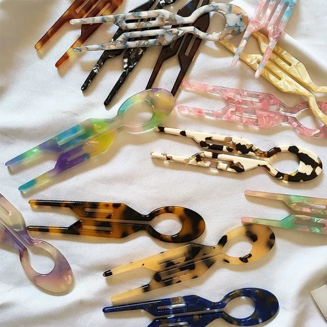 Tortoiseshell Hair Fork Acetate Hair Styling Tools  Woman Girls Party Gifts