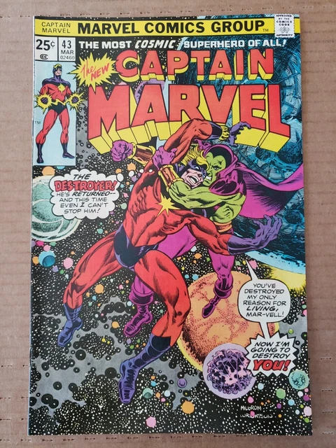 Captain Marvel #43 1976 Drax the Destroyer App Guardians of the Galaxy BEAUTIFUL