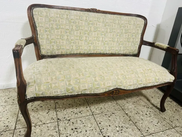 1 X Chippendale Sofa Salonsofa Vintage Mahagoni Couch Antik Sitzbank Bank 1von2