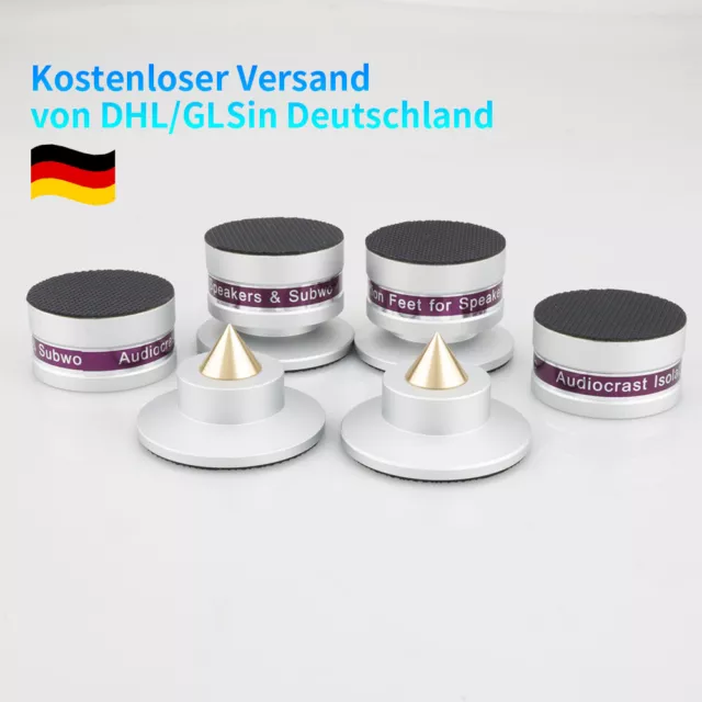 4 Pcs Lautsprecher Spike Pad Basis Verstärker Isolation Kegel Speaker Standfüße