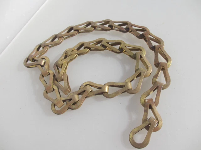 Victorian Brass Lighting Picture Chain Hanger Light Old Antique Vintage 32" 8