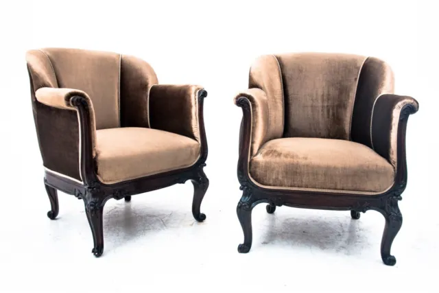 Ein Paar antike Sessel, Nordeuropa, um 1890. Nach Restaurierung.