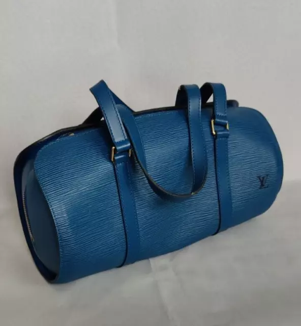 Louis Vuitton LV Hand Bag  Soufflot Blue Epi Vintage
