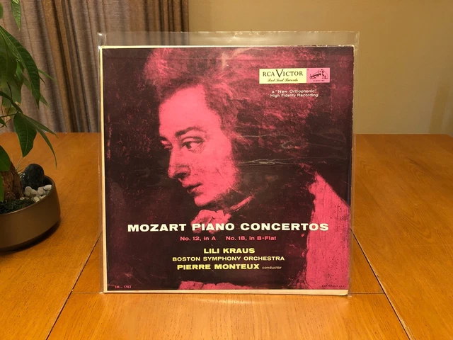 Lili Kraus / Pierre Monteux Mozart Piano Concertos No 12 & 18 Rca Victor 1783
