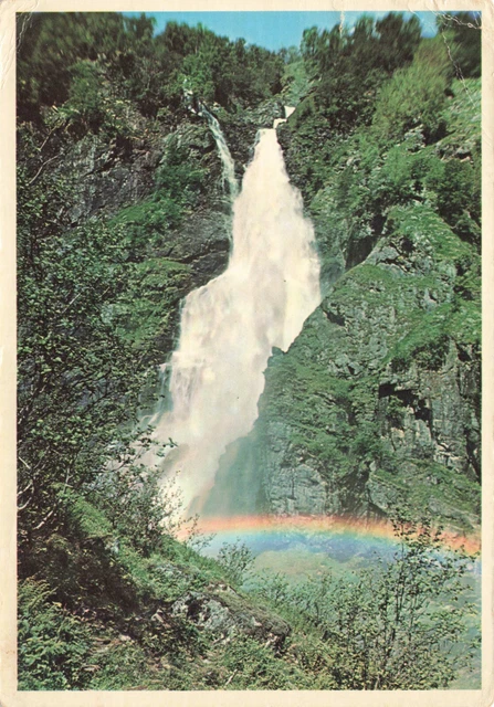 Postcard Norway Rainbow Scalheim Waterfalls Sivlefossen Vestland
