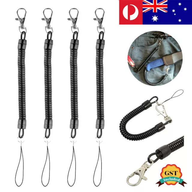 4/8/20pcs Elastic Phone Elastic Spiral Spring Coil Strap Rope Lanyard Key Chain