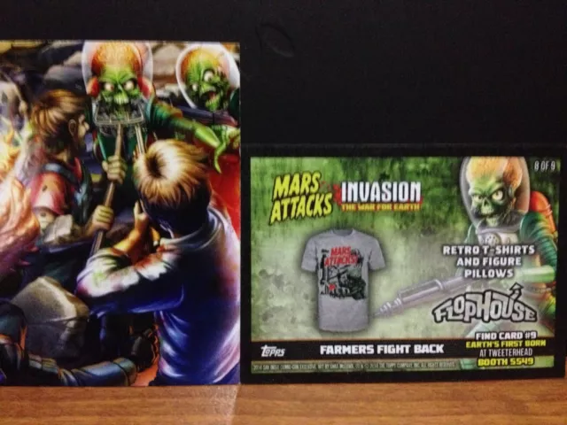 2014 SDCC EXCLUSIVE Topps SCAVENGER HUNT Mars Attacks Promo Card #8