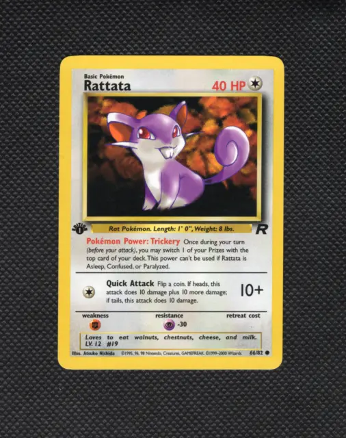 RATTATA Team Rocket 1ST EDITION  Pokemon Card 66/82