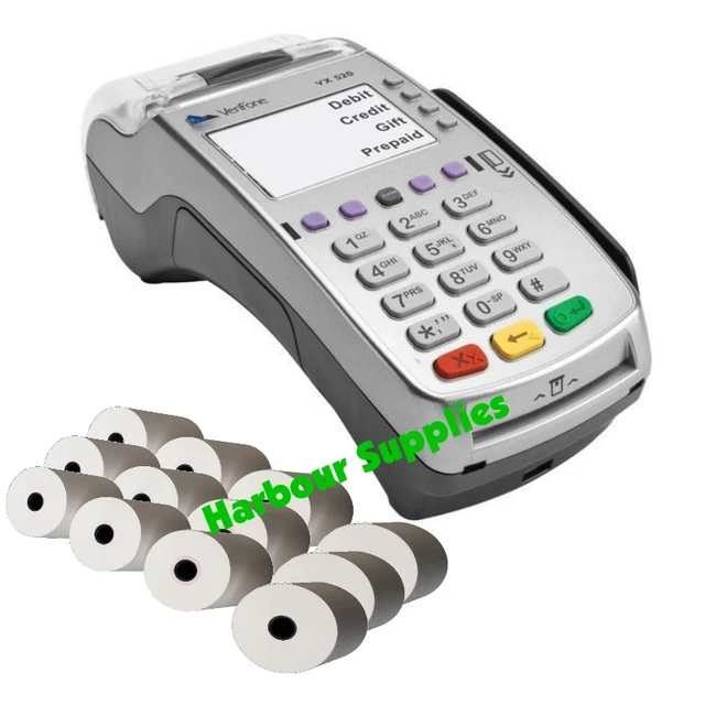 100 Rolls Thermal Paper - 2 1/4" X 50' For VeriFone VX670, VX680 & FD400 Printers