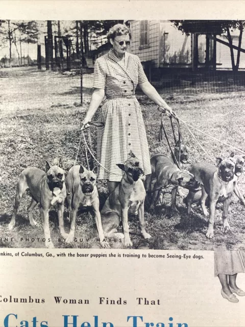 Columbus GA Print Ad 1952 Atlanta AJC Jenkins Seeing Eye Dogs Molli Oliver