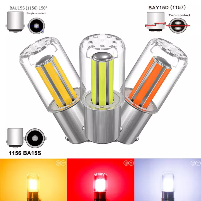 2x BA15S/BAY15D LED Auto Birne Rücklicht Bremslicht Blinker Licht Glühlampe 12V