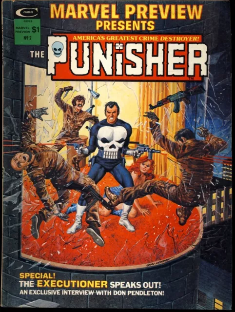 MARVEL PREVIEW #2 1975 FN/VF 1ST ORIGIN Of The PUNISHER - 1ST DOMINIC FORTUNE