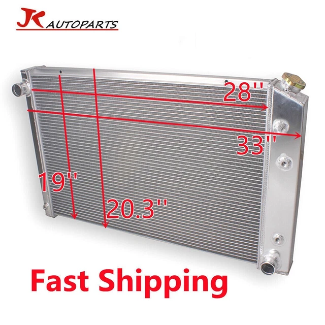 4 Row Radiator For 73-86 Chevy GMC C/K C10 C20 C30 305 350 400 454 Motor 28X19''