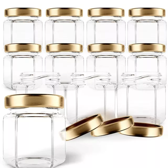 45ml Clear Glass Mini Jam Jars Airtight Preserve Honey Small Jar With Lids 30pcs
