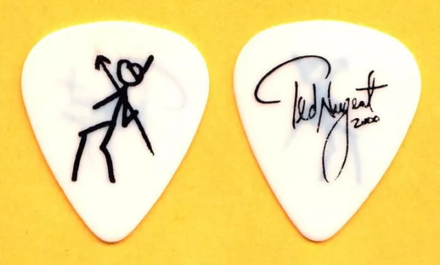 Ted Nugent Signature Craveman White/Black Guitar Pick - 2000 Tour