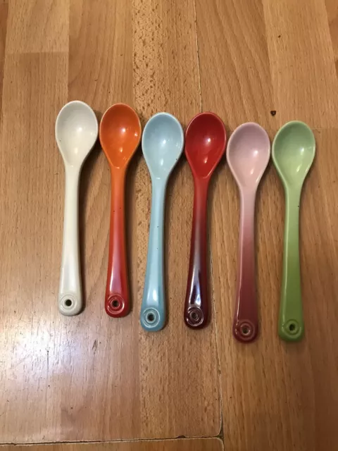 Le Creuset Set of 6 Spoons, Riviera Collection Good condition