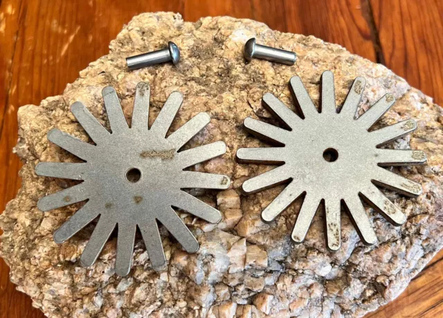 NICE NEW 2 1/2" 16-Point COWBOY VAQUERO SPUR ROWELS & Pins