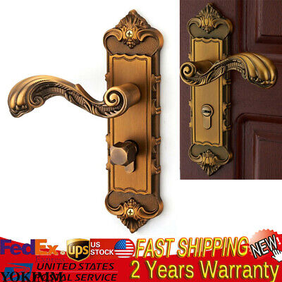 European Door Lock Entry Handle Home Room Entrance Security Mortise Latch & keys