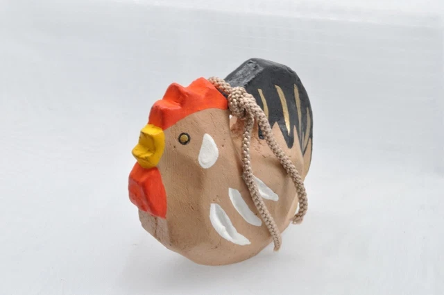Campana di argilla giapponese in ceramica Dorei Vintage Vecchio pollo 3,14...