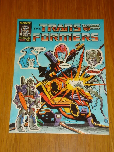 Transformers British Weekly #87 Marvel Uk Comic 1986