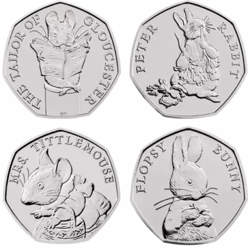 2018 Complete Beatrix Potter coin collection 50p circulated Set