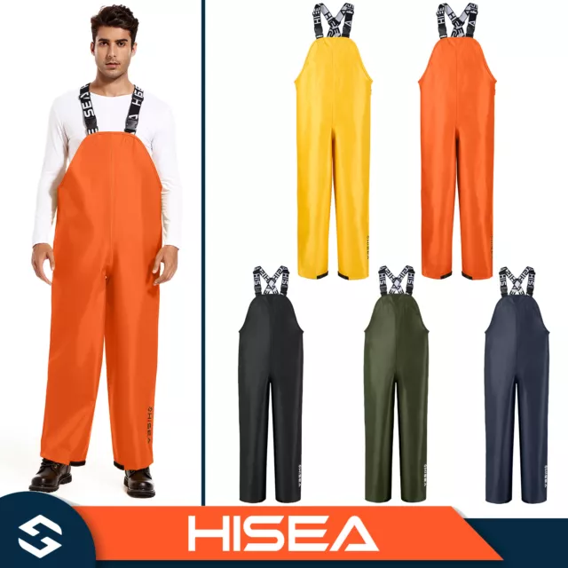 HISEA Fishing Bib Overall PVC-Coated Nylon Waterproof Rain Work Bib Pant Sailing